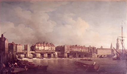 London Bridge före förändringen 1757
